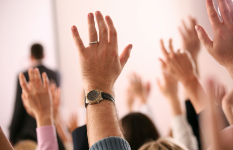 Hands raised